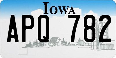 IA license plate APQ782