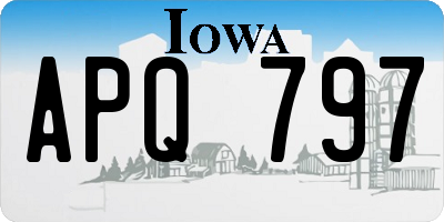 IA license plate APQ797