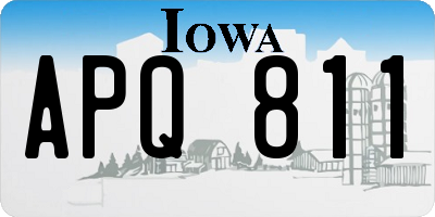 IA license plate APQ811