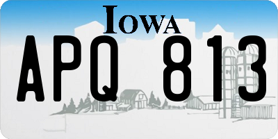 IA license plate APQ813