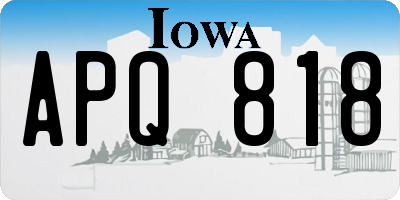 IA license plate APQ818