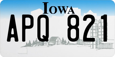 IA license plate APQ821