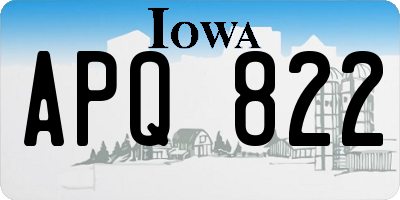 IA license plate APQ822