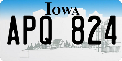 IA license plate APQ824