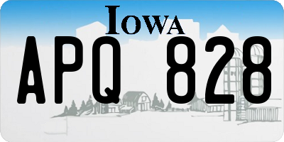 IA license plate APQ828