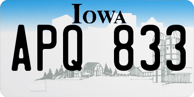 IA license plate APQ833