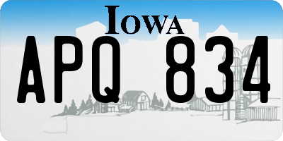 IA license plate APQ834