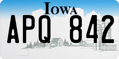 IA license plate APQ842