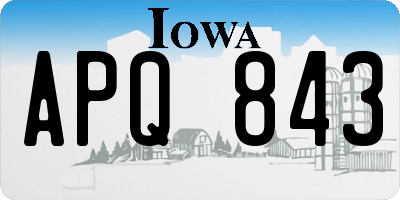 IA license plate APQ843