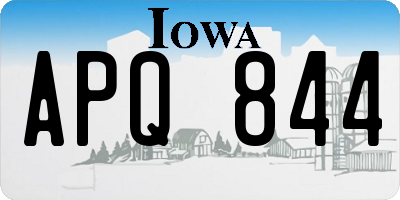 IA license plate APQ844