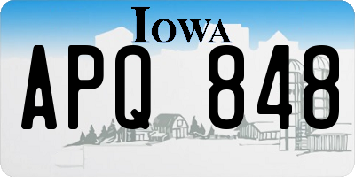 IA license plate APQ848