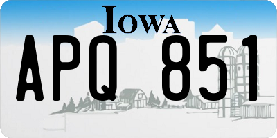 IA license plate APQ851
