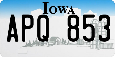 IA license plate APQ853