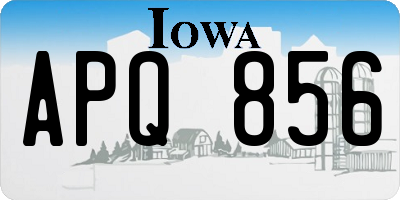 IA license plate APQ856