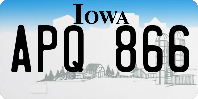 IA license plate APQ866