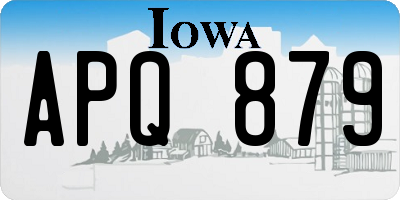 IA license plate APQ879