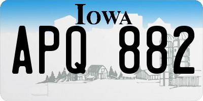 IA license plate APQ882
