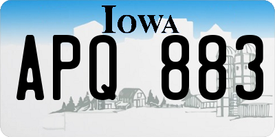 IA license plate APQ883