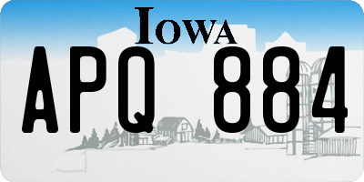 IA license plate APQ884