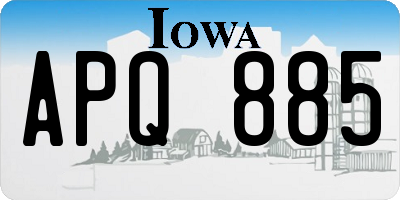 IA license plate APQ885