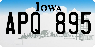 IA license plate APQ895