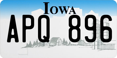IA license plate APQ896