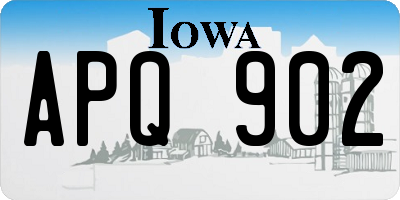 IA license plate APQ902