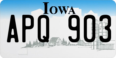 IA license plate APQ903