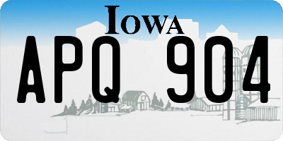 IA license plate APQ904