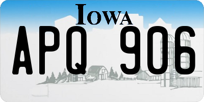IA license plate APQ906