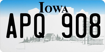 IA license plate APQ908