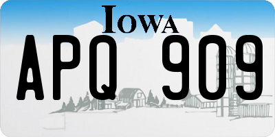 IA license plate APQ909