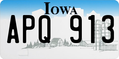 IA license plate APQ913