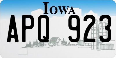 IA license plate APQ923