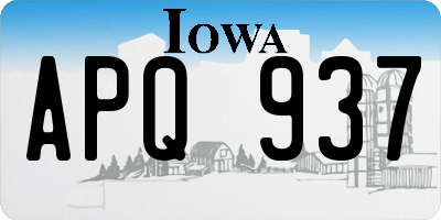 IA license plate APQ937