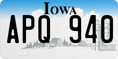 IA license plate APQ940