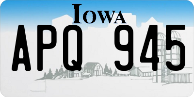IA license plate APQ945