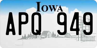 IA license plate APQ949