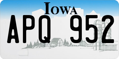 IA license plate APQ952