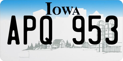 IA license plate APQ953