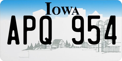 IA license plate APQ954
