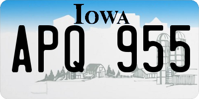 IA license plate APQ955
