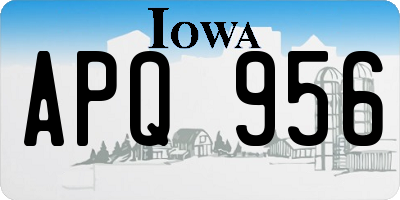 IA license plate APQ956