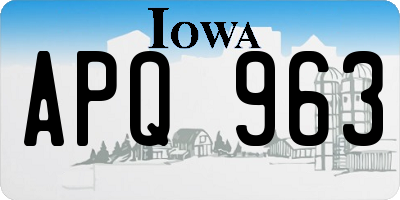 IA license plate APQ963