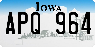 IA license plate APQ964