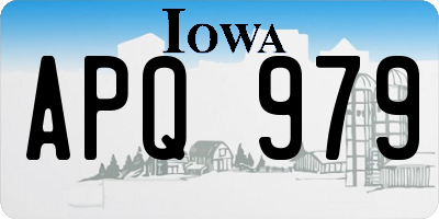 IA license plate APQ979