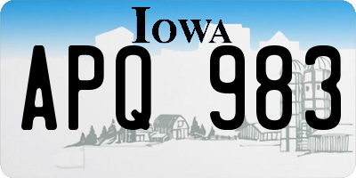 IA license plate APQ983