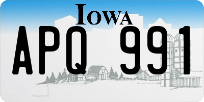 IA license plate APQ991