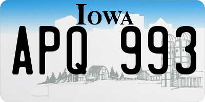 IA license plate APQ993
