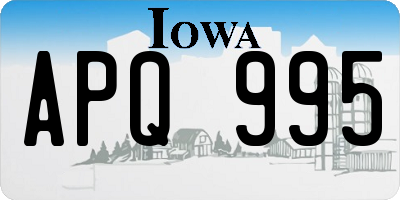 IA license plate APQ995
